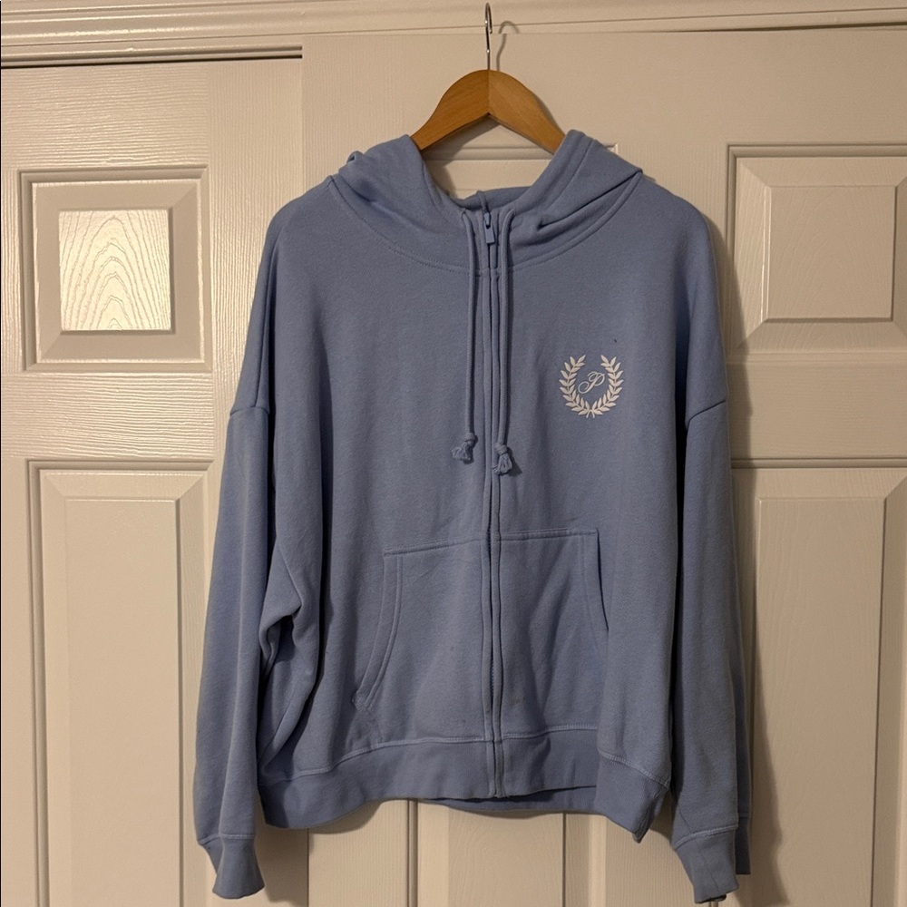 PINK Victoria's Secret Blue Hoodie Sweater